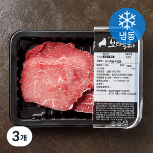 보리육촌 국내산 소고기 정육 2등급 육전용 (냉동), 250g, 3개