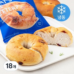 널담 고단백 배꼽 베이글 크랜베리 & 호두 (냉동), 140g, 18개