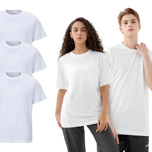 베러댄라이프 남녀공용 통기성 순면 라운드 무지 반팔 티셔츠 3장