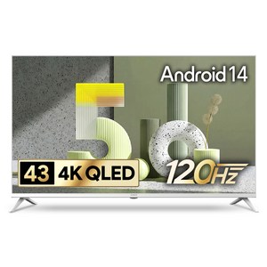 더함 4K UHD QLED TV, 109cm(43인치), 스마트 TV, 스탠드형, 고객직접설치