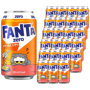 환타 제로 오렌지 탄산음료, 350ml, 24개