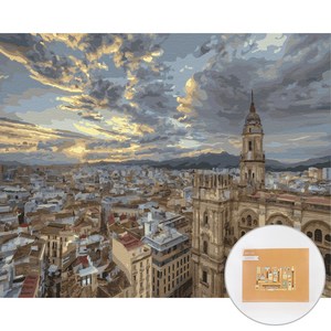 아트조이 DIY 명화 그리기 세트 40 x 50 cm 가로형, 석양이내리는도시, 1개