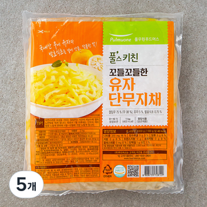 풀무원 바른선 꼬들꼬들한 유자단무지채, 1kg, 5개