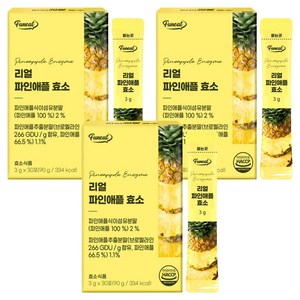 퍼니트 리얼 파인애플 효소 30p, 90g, 3개