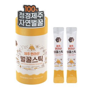제주양봉 1등급 제주 한라산 벌꿀스틱 7호 30p, 360g, 1개