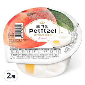 쁘띠첼 요거젤리 복숭아, 210g, 2개