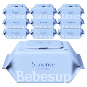 베베숲 센시티브 엠보싱 물티슈 캡형, 65g, 80개입, 10개