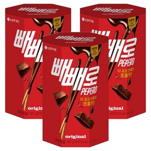 빼빼로 오리지널, 185g, 3개