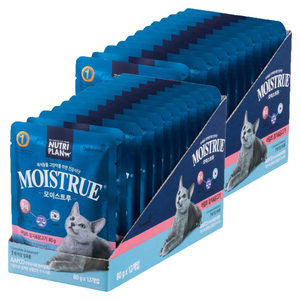 동원뉴트리플랜 고양이 모이스트루 주식파우치, 혼합맛(참치+닭고기..., 80g, 2개