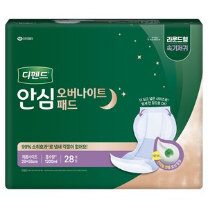 디펜드 남녀공용 안심 오버나이트 패드 성인기저귀, 28개입, 1개