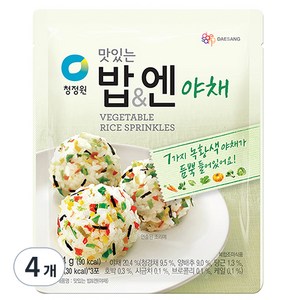 청정원 맛있는 밥 엔 야채 후리가케, 24g, 4개