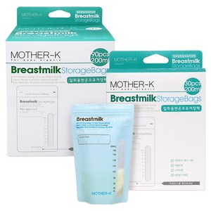 마더케이 일회용 변온 모유 저장팩 200ml, 90매, 2개