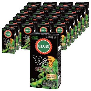 베지밀 검은콩 고칼슘 두유, 190ml, 64개