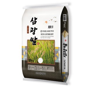 푸드앤픽 2024년산 햅쌀 삼광 쌀 특등급, 1개, 20kg