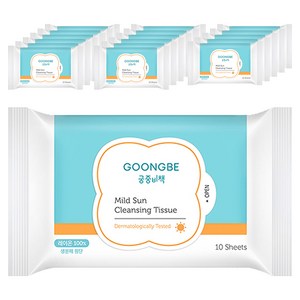 궁중비책 마일드 선 클렌징 티슈, 10매입, 18개