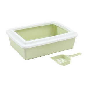 제제펫 사각 고양이 화장실 + 모래삽 세트, 그린, 39.2 x 30 ..., 1개
