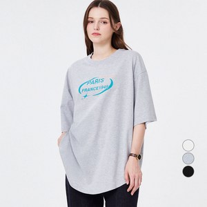 ELLE PARIS 여성용 오버핏 France 반팔 티셔츠