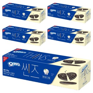 오레오 씬즈 화이트 크림, 84g, 5개