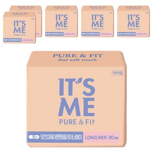 잇츠미 퓨어앤핏 팬티라이너, 롱, 20개입, 6개