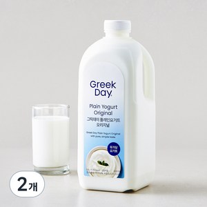 그릭데이 플레인 요거트 오리지널, 1.8L, 2개
