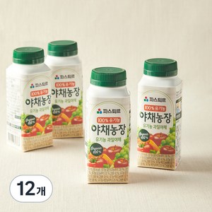 파스퇴르 야채농장 유기농 과일야채주스, 190ml, 12개