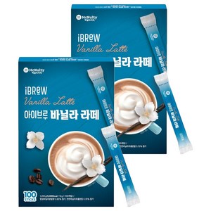 맥널티커피 아이브루 바닐라 라떼 커피믹스, 100개입, 12g, 2개