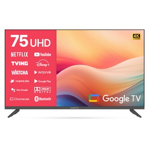 와이드뷰 4K UHD LED TV, 190cm(75인치), 스마트 TV, 무타공 벽걸이형(추가비용발생), 방문설치