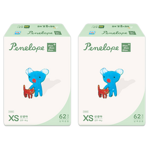 페넬로페 씬씬씬 플러스 밴드기저귀 공용, 1단계, 124매