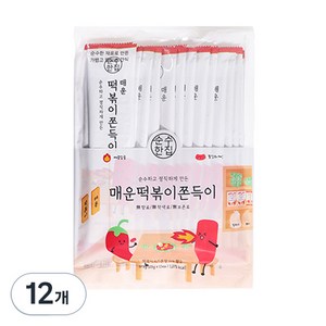 순수한집 매운 떡볶이 쫀득이 15p, 375g, 12개