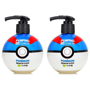 리치 포켓몬볼 키즈 펌핑치약 사과향, 250g, 2개