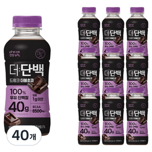 더단백 40g 고함량 드링크 더블초코, 350ml, 40개