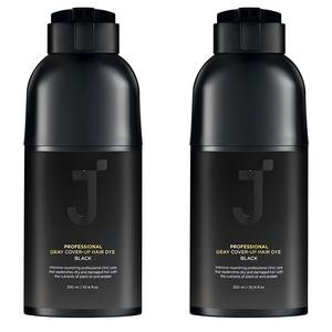 제이숲 프로페셔널 커버업 새치 염색제 300ml, 블랙, 2개