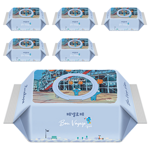 페넬로페 본보야지 퐁피두 저자극 아기물티슈 캡형, 75g, 70매, 6개