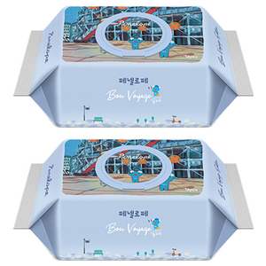 페넬로페 본보야지 퐁피두 저자극 아기물티슈 캡형, 75g, 70매, 2개
