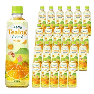 티로그 제주청귤 아이스티 녹차 제로, 500ml, 24개