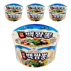 농심 사천 백짬뽕 사발 75g, 4개