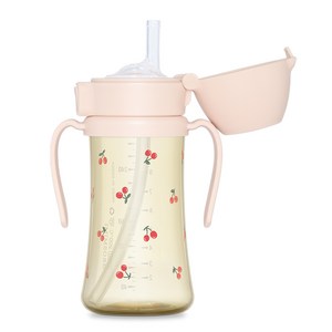 그로미미 PPSU 유아용 빨대컵 + 추빨대, 300ml, 스윗피치, 1개