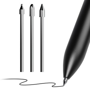 누아트 갤럭시탭 S펜 호환 교체형 메탈 볼펜 샤프 만년필형 펜촉 3p