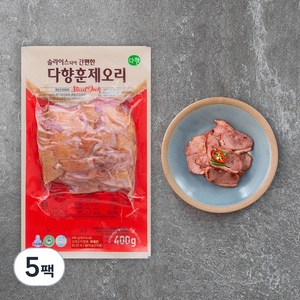 다향 훈제오리 슬라이스, 400g, 5팩