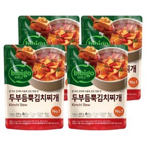 비비고 두부듬뿍 김치찌개, 460g, 4개