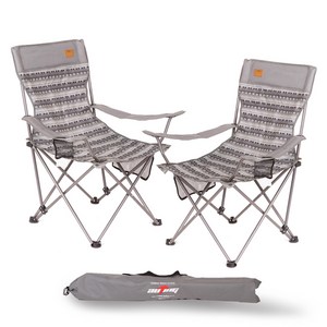 아웃팅 로얄와이드체어 2p + 캐리어백, 그레이, 1세트
