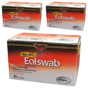 에프에이 일회용 이올스왑 알콜솜, 3개