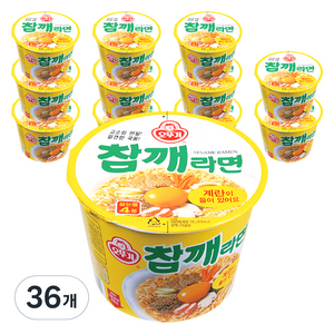 오뚜기 참깨라면 용기 110g, 36개
