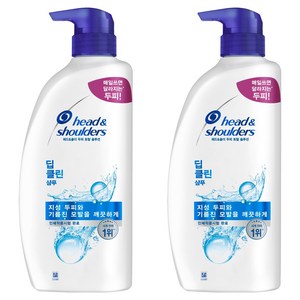 헤드앤숄더 두피 토탈 솔루션 샴푸 딥클린, 850ml, 2개
