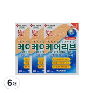 니치방 케어리브 방수밴드, 20개입, 6개