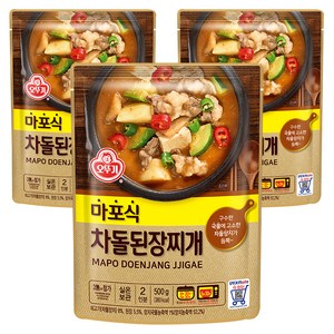 오뚜기 마포식 차돌된장찌개, 500g, 3개