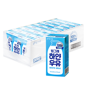 빙그레 하얀우유, 200ml, 24개