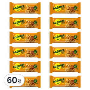 CJ제일제당 밸런스밀 프로틴바 피넛버터, 34g, 60개