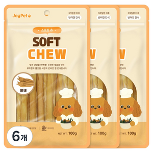 조이펫 강아지 소프트 츄 간식, 황태, 100g, 6개