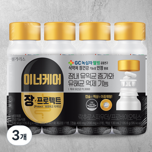 포스트바이오틱스 이너케어 장 프로텍트 유산균음료 4입, 542.4ml, 3개